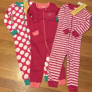 Children’s Place 3x one piece Footless PJs bundle 18-24 months NWT
